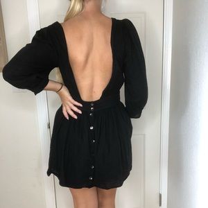 Free people little black backless dress